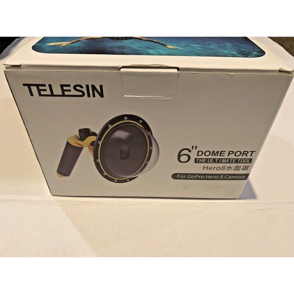 TELESIN 6'' 30M Underwater Housing Dome Port Floaty Hand Grip for GoPro Hero 8 - Picture 5 of 10